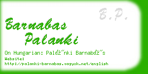 barnabas palanki business card